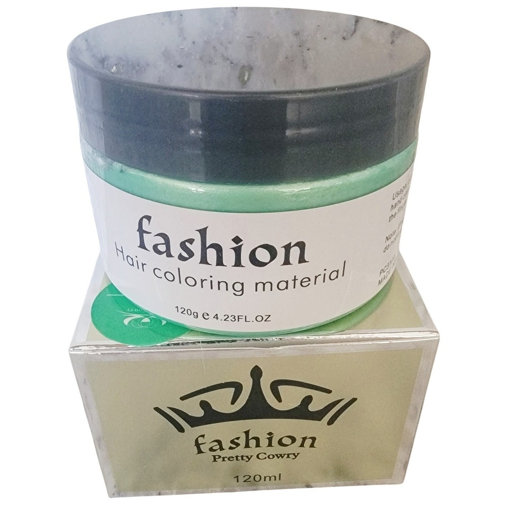 Pretty Cowry Fashion Hair Coloring Material Temporary Wax Green‎ 120g 4.23oz - Picture 3 of 9